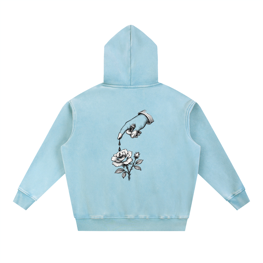 Bleed Grow Snow Wash Fleece Oversize Hoodie