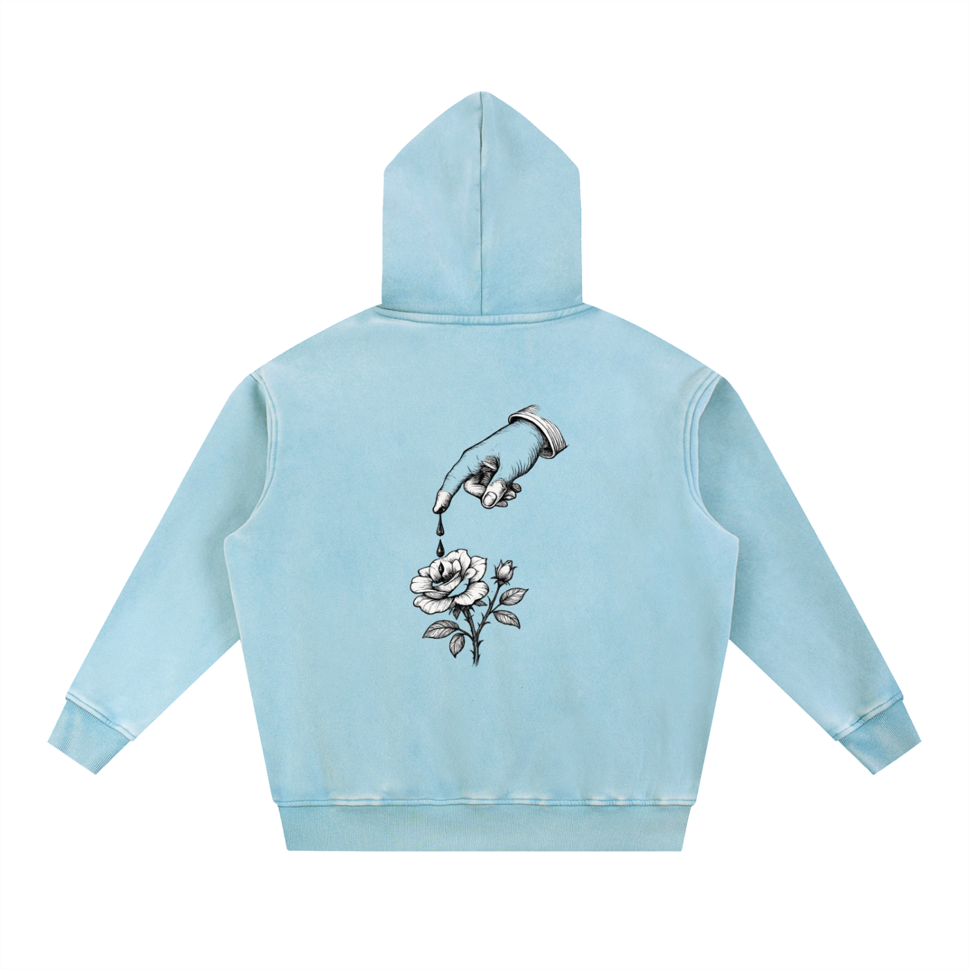 Bleed Grow Snow Wash Fleece Oversize Hoodie