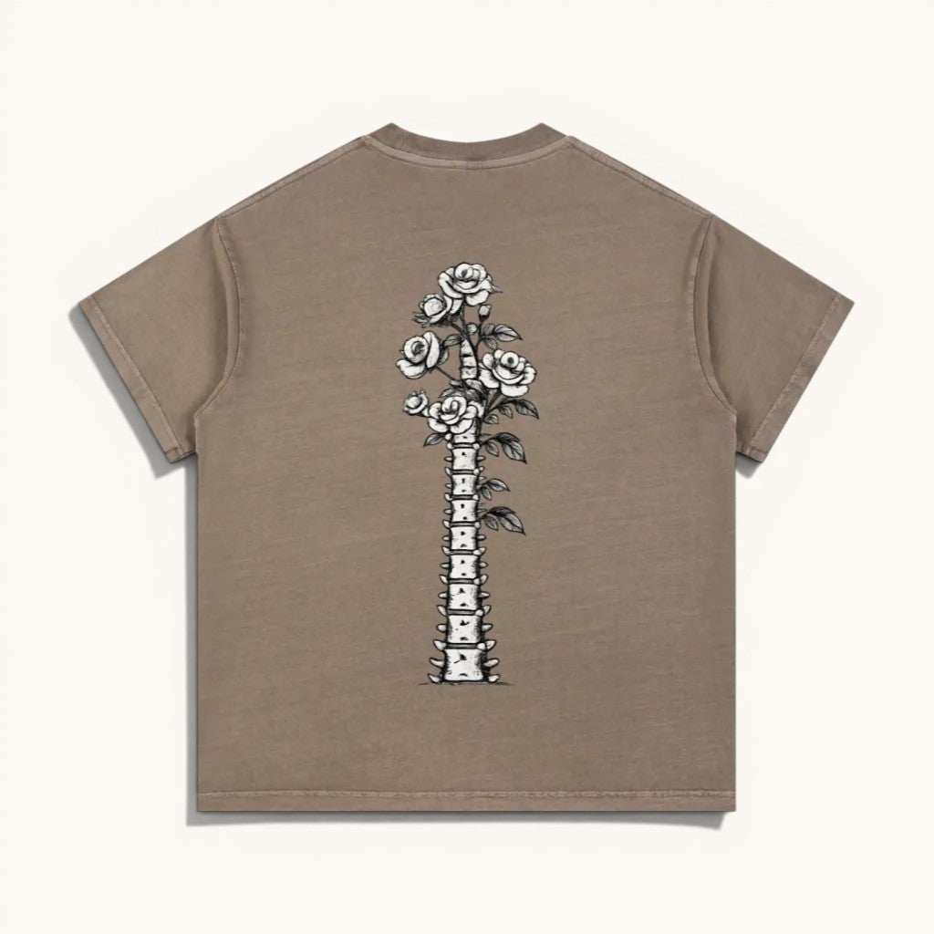 Vintage Wash Cotton Bleed Grow Spine T-Shirt