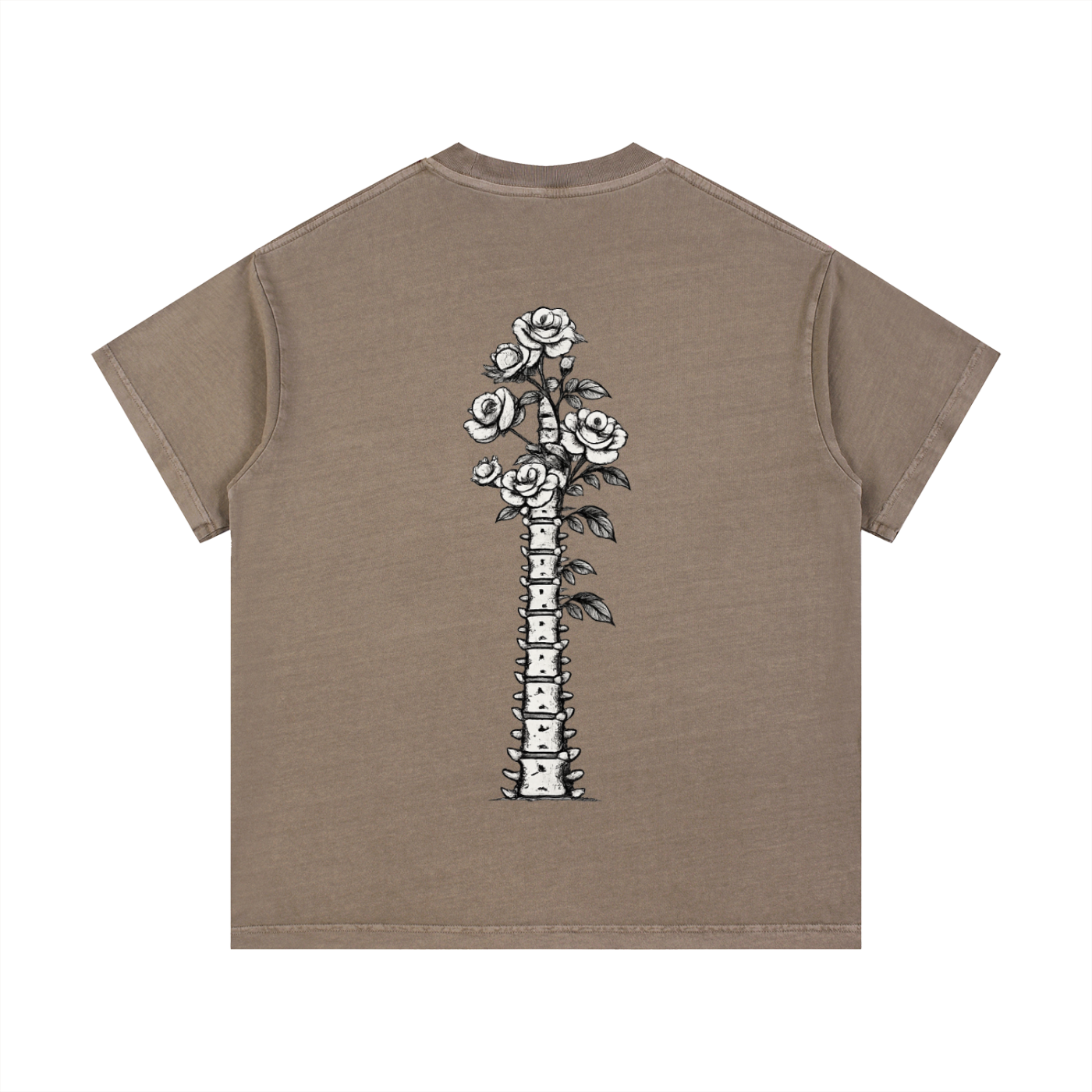Vintage Wash Cotton Bleed Grow Spine T-Shirt