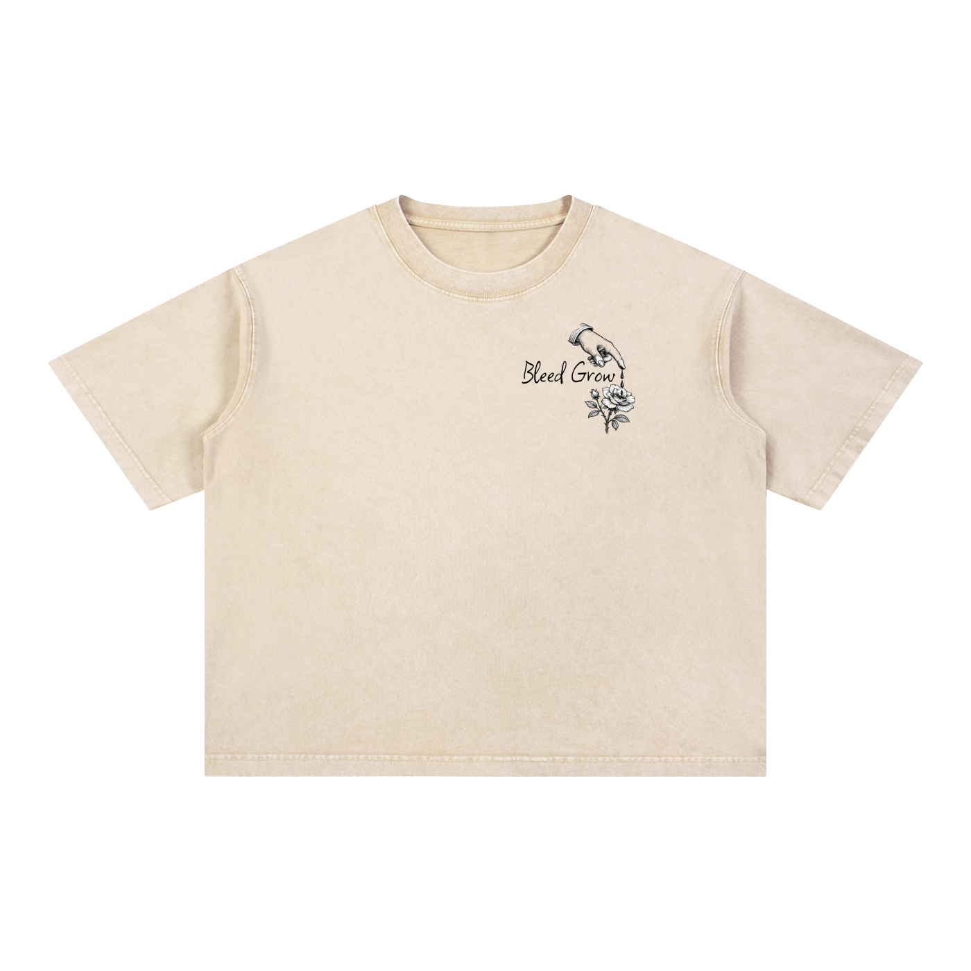 Bleed Grow Mineral Wash Boxy Cotton T-Shirt