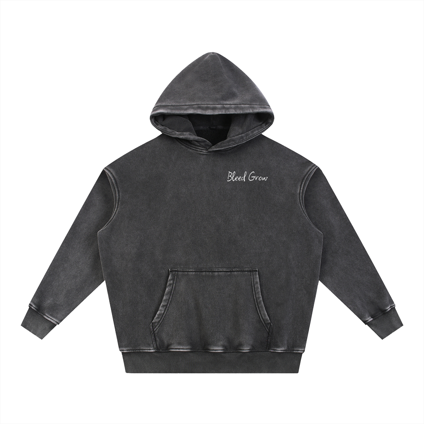 Bleed Grow Snow Wash Fleece Oversize Hoodie