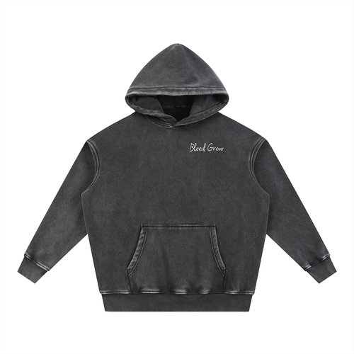 Bleed Grow Snow Wash Fleece Oversize Hoodie