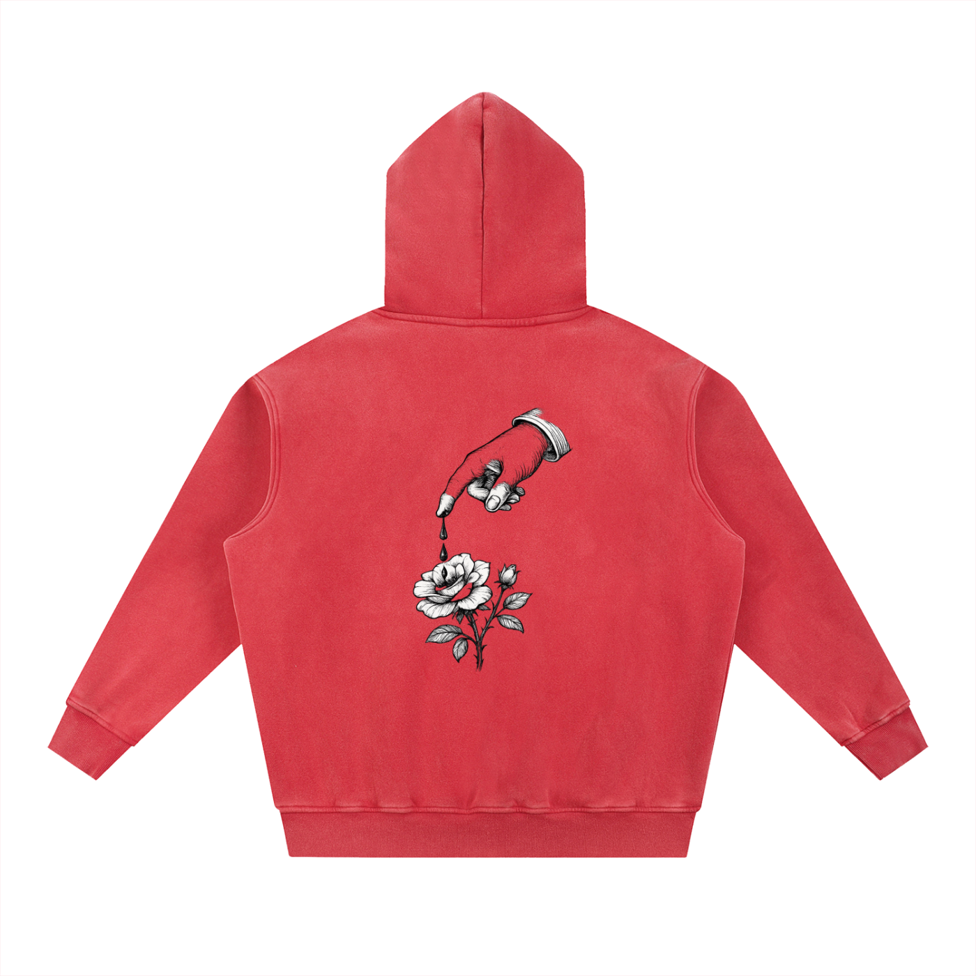 Bleed Grow Snow Wash Fleece Oversize Hoodie