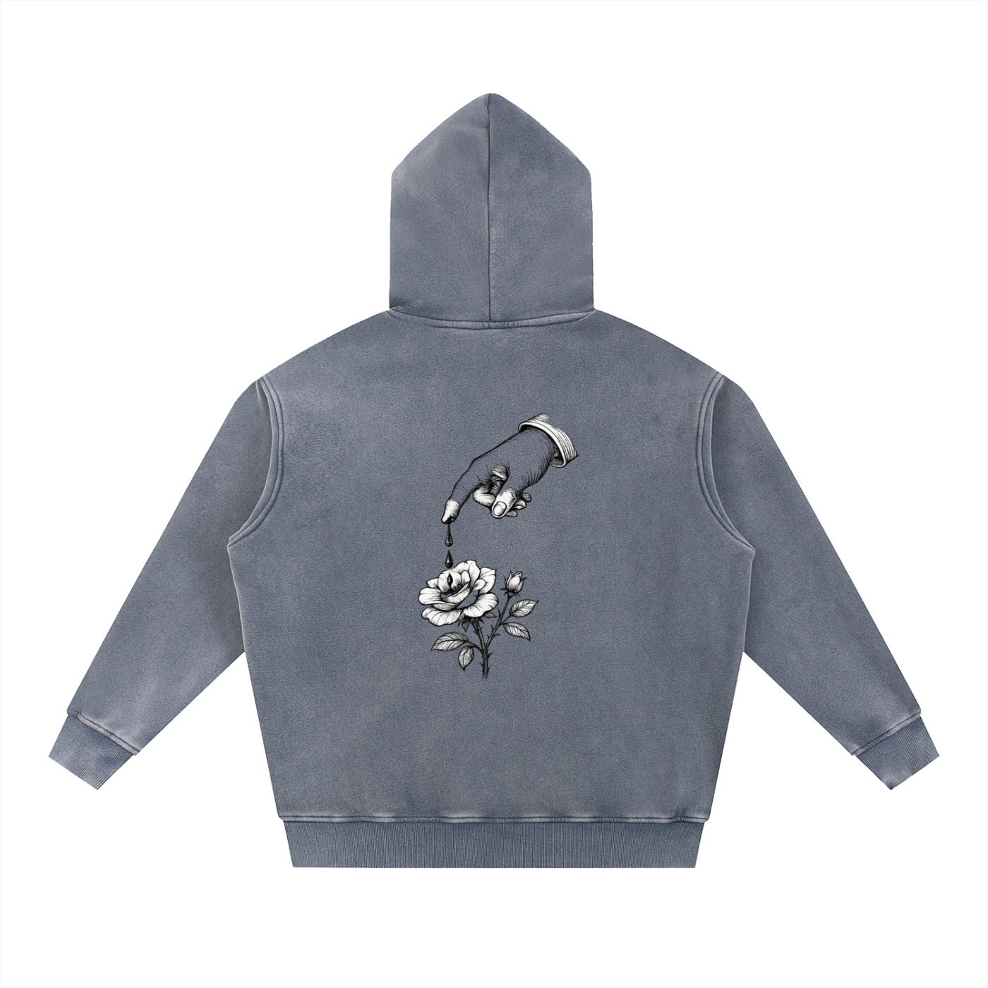 Bleed Grow Snow Wash Fleece Oversize Hoodie