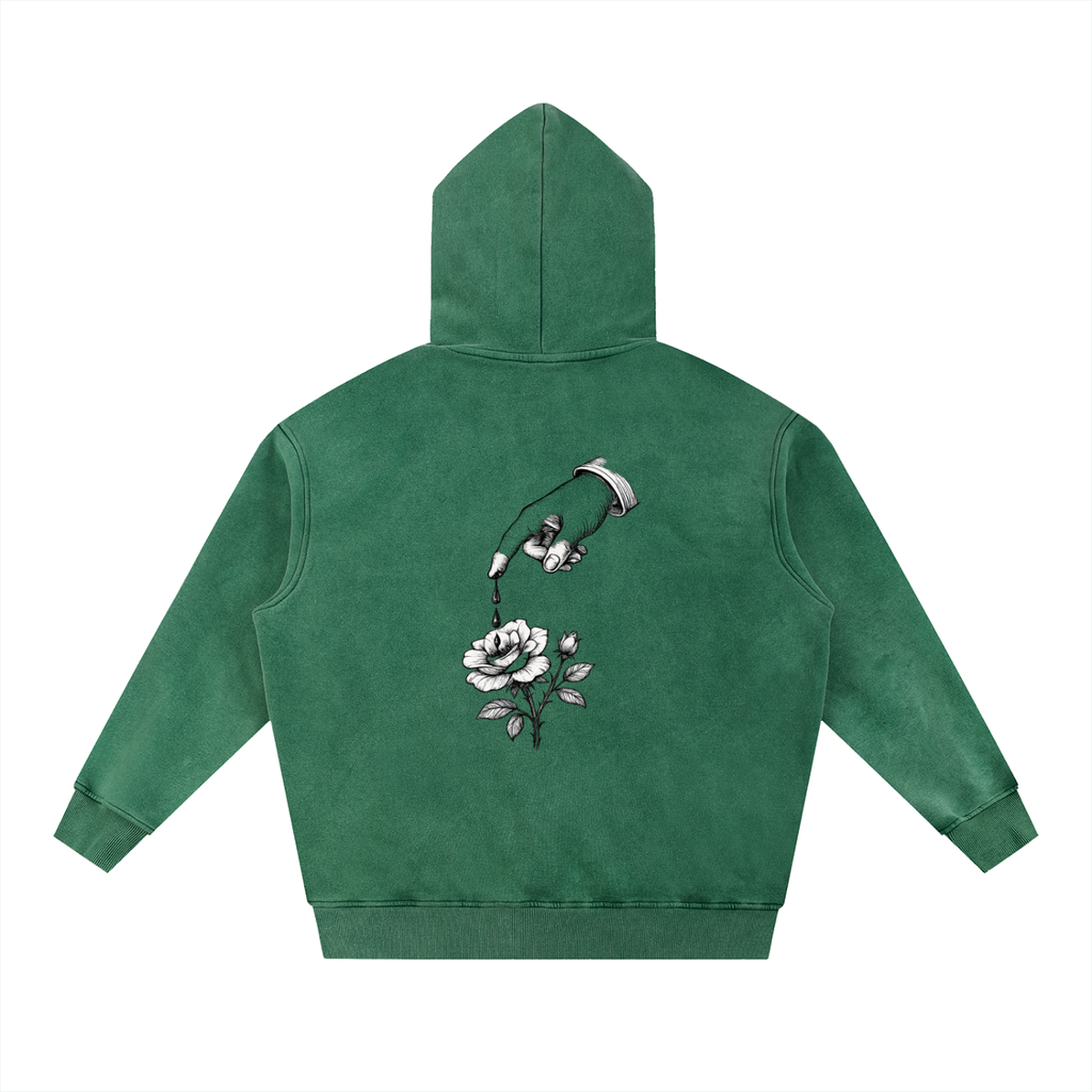 Bleed Grow Snow Wash Fleece Oversize Hoodie