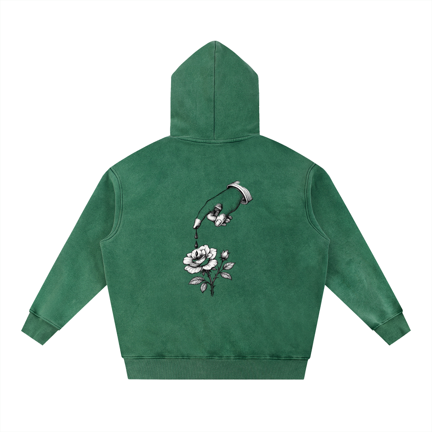 Bleed Grow Snow Wash Fleece Oversize Hoodie