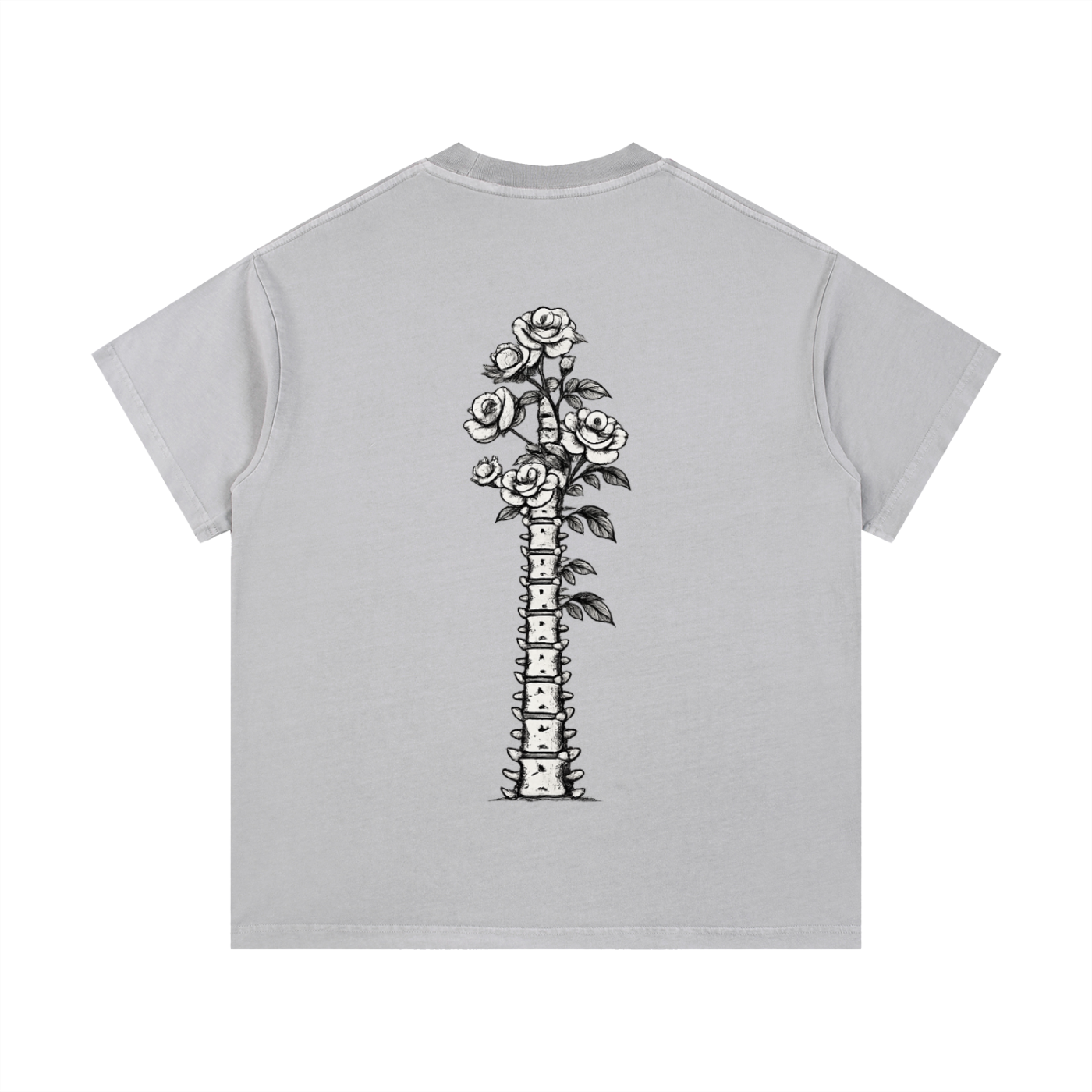 Vintage Wash Cotton Bleed Grow Spine T-Shirt