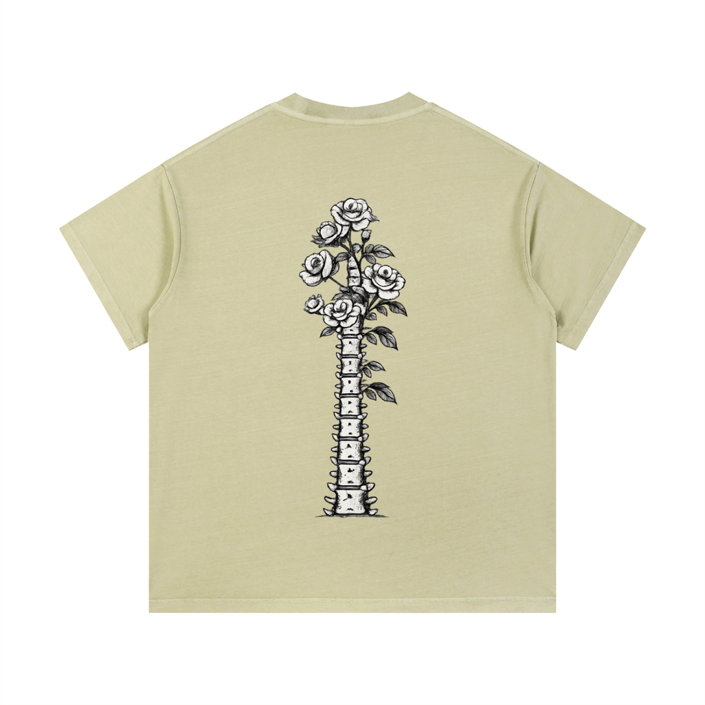 Vintage Wash Cotton Bleed Grow Spine T-Shirt