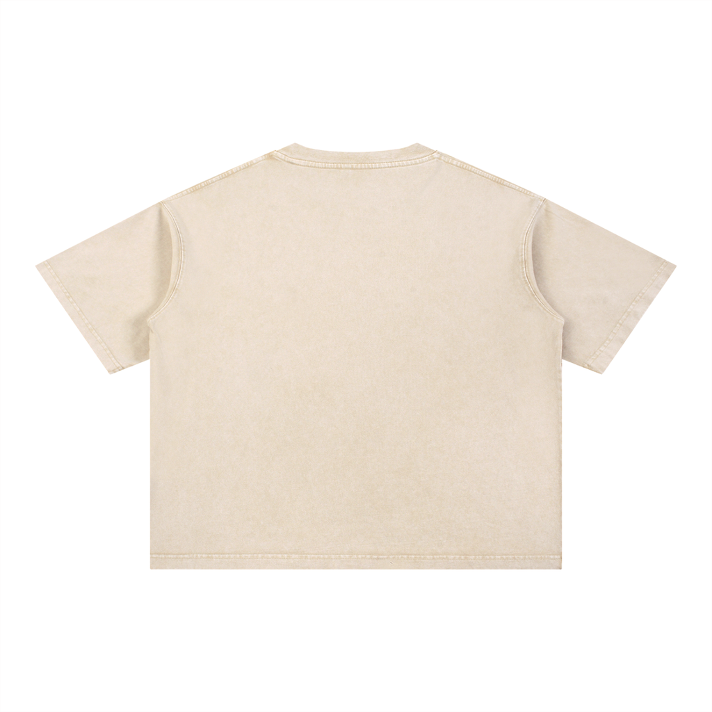 Mineral Wash Boxy Cotton Bleed Grow Hurts Feeds T-Shirt