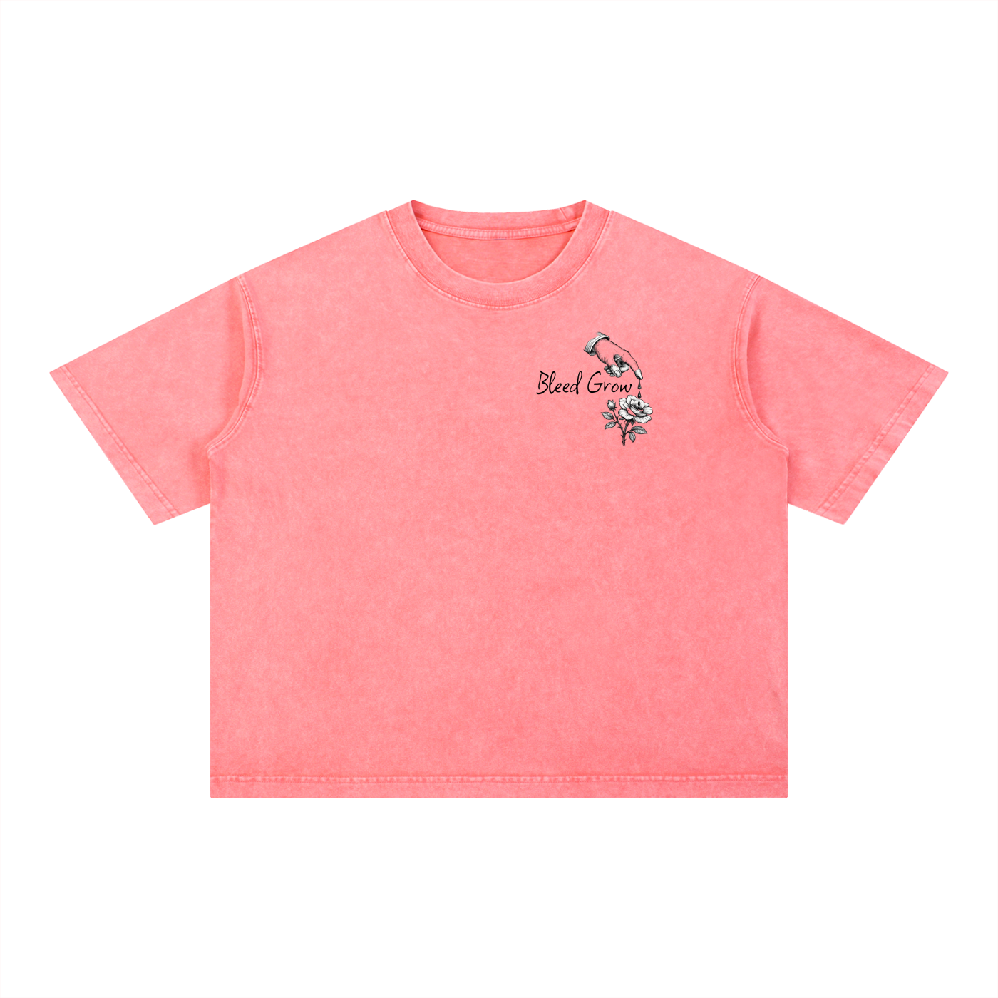 Bleed Grow Mineral Wash Boxy Cotton T-Shirt