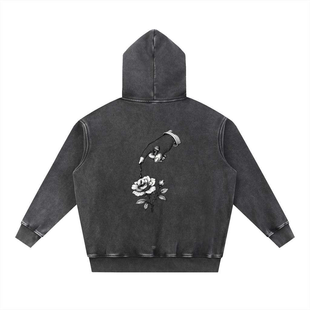 Bleed Grow Snow Wash Fleece Oversize Hoodie