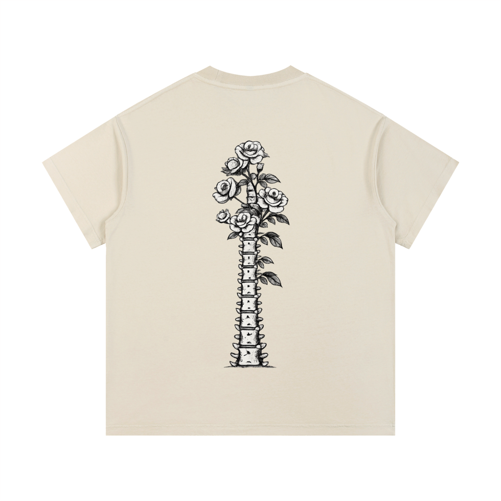 Vintage Wash Cotton Bleed Grow Spine T-Shirt