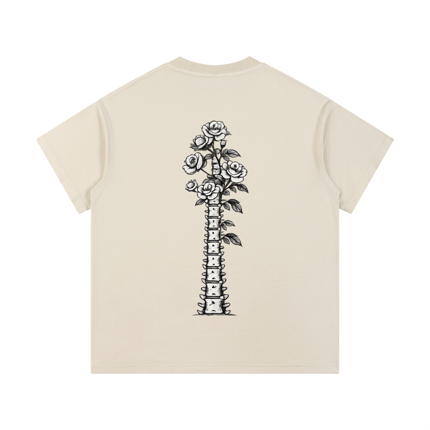 Vintage Wash Cotton Bleed Grow Spine T-Shirt