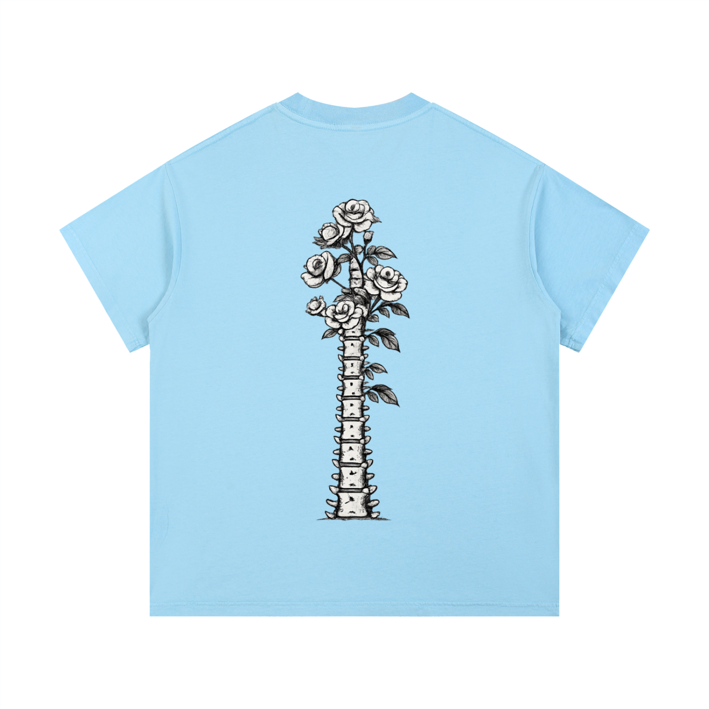 Vintage Wash Cotton Bleed Grow Spine T-Shirt