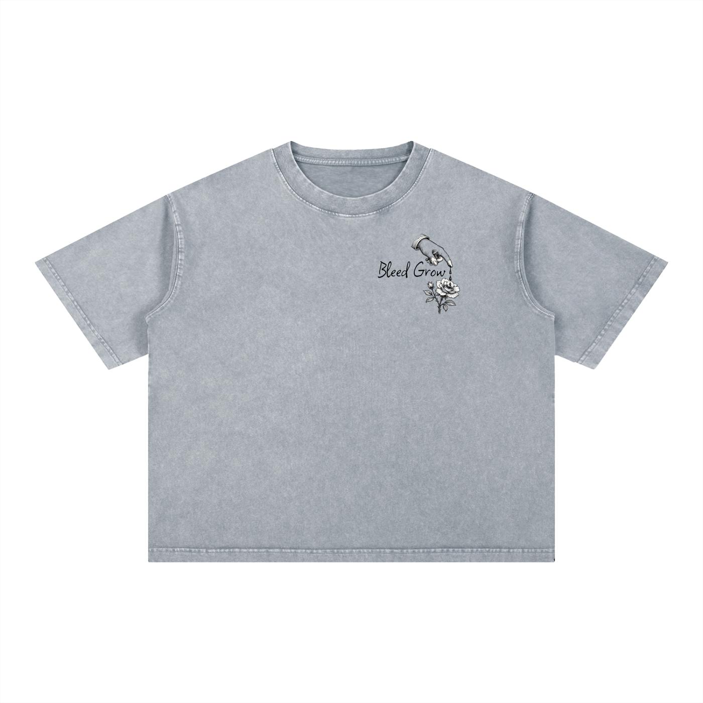 Bleed Grow Mineral Wash Boxy Cotton T-Shirt