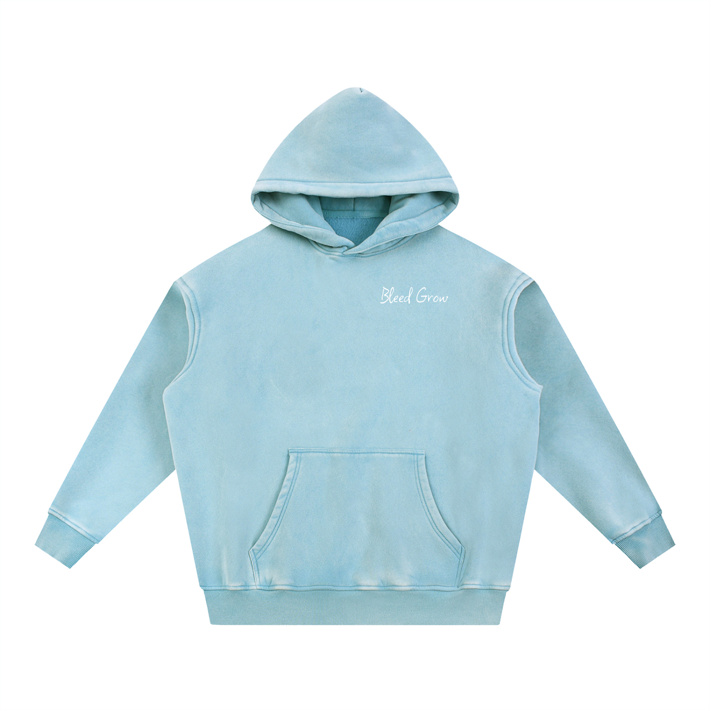 Bleed Grow Snow Wash Fleece Oversize Hoodie