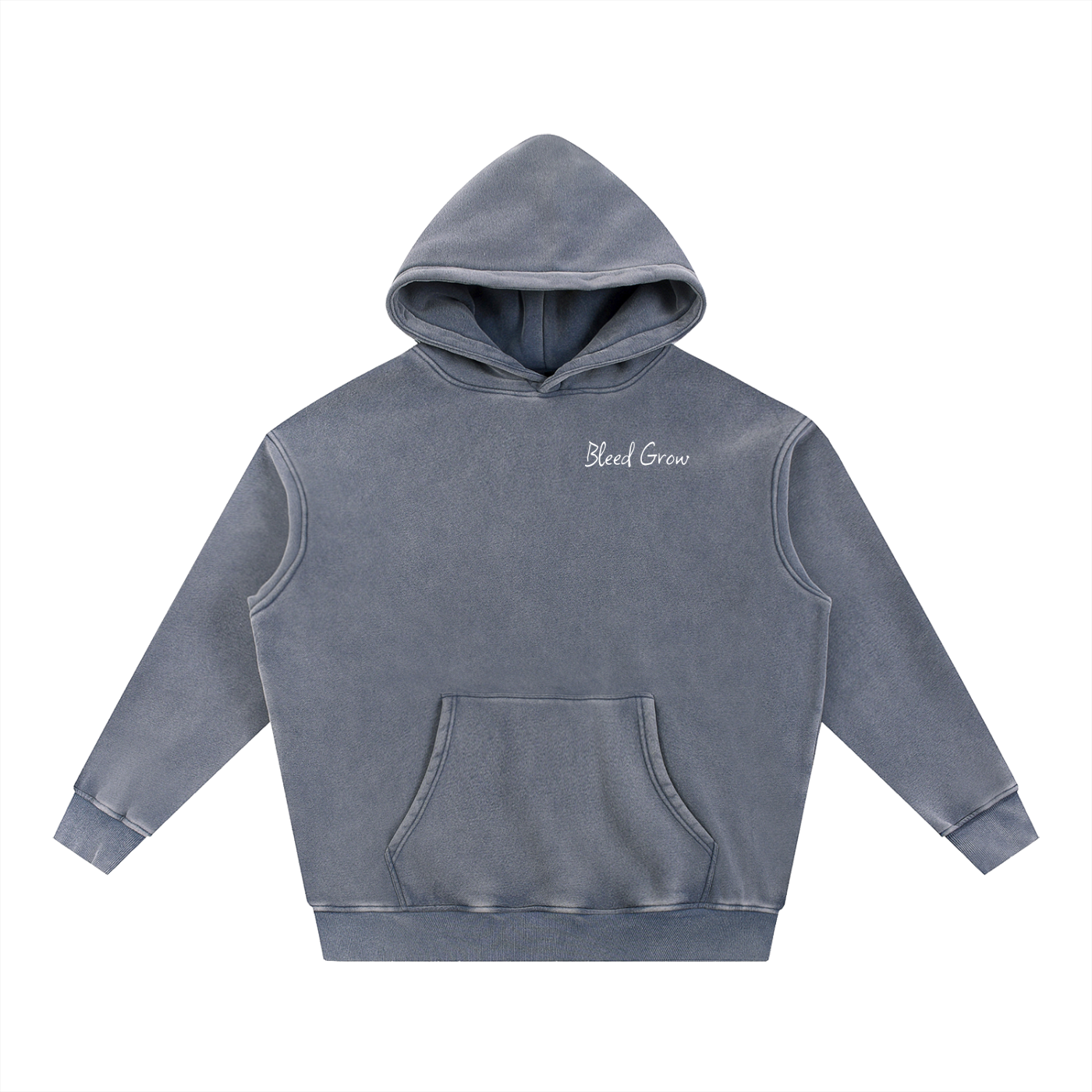 Bleed Grow Snow Wash Fleece Oversize Hoodie